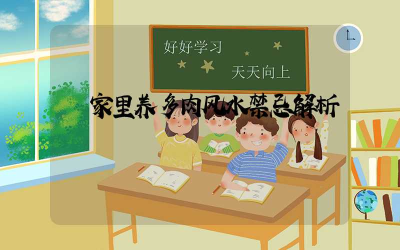  家里养多肉风水禁忌解析